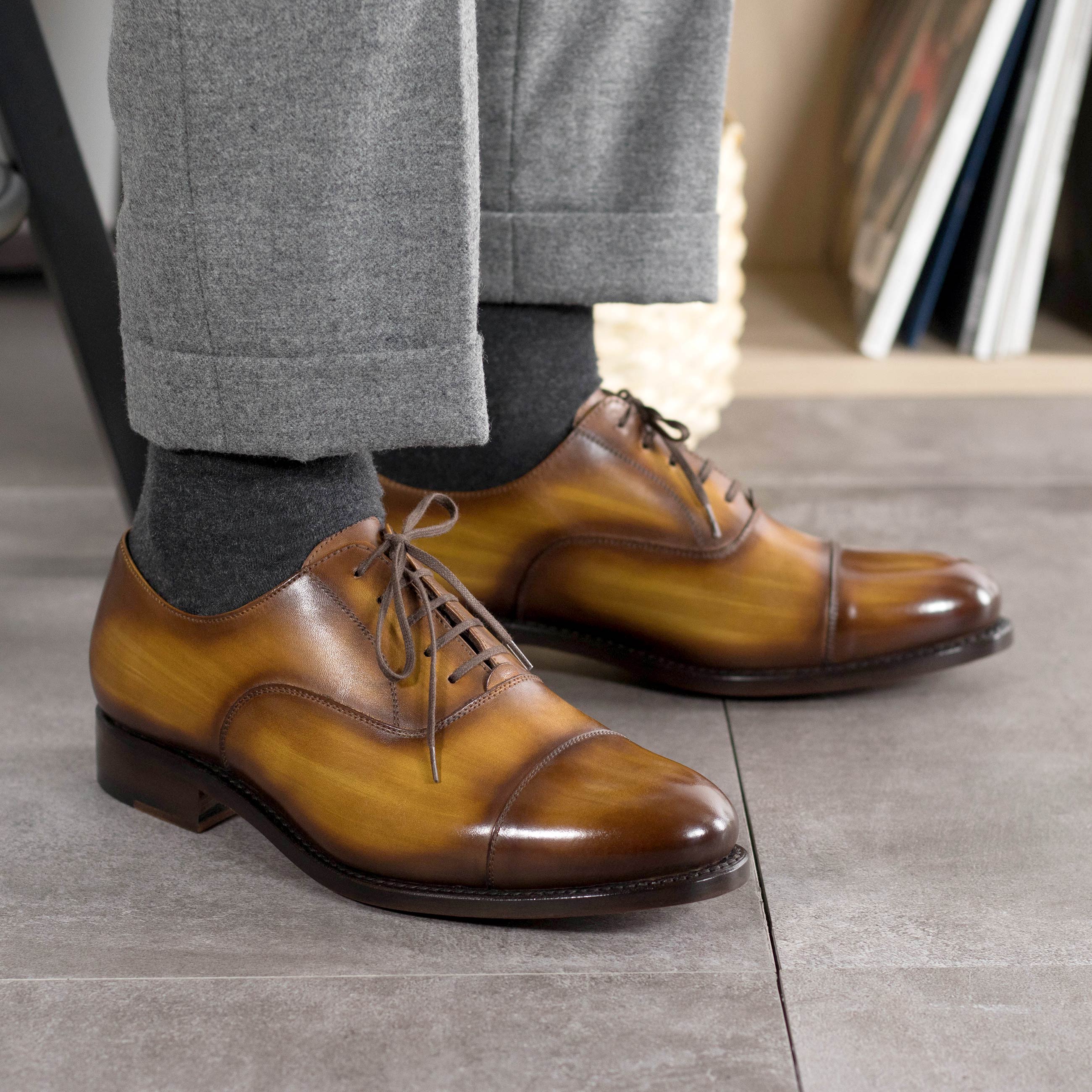 Cognac Patina - Fox Oxfords